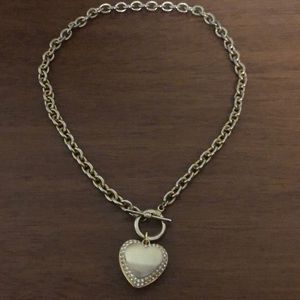 Gold heart chain necklace